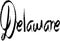 Delaware Text sign illustration