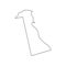 Delaware - U.S. state. Contour line in black color. Vector illustration. EPS 10