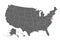 Delaware vector map silhouette. High detailed illustration. United state of America country