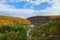 Delaware Water Gap panorama in Autumn