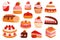 Delectable Assortment Of Strawberry Desserts, Including Strawberry Cake, Muffin, Shortcake, Cheesecake with Mousse