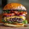 Delectable burger a tempting culinary delight to satisfy your taste buds and cravings