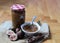 Delectable Delights: Fig Jam in a Glass Jar with Fresh Figs