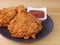 Delectable Golden Brown Crispy Crunchy Fried Chickens with Dip