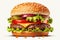 Delectable Hamburger, Rendered With Realistic Detail, Stands Alone On Transparent Background, Entici