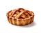 Delectable ideal full cooked apple pie isolated on a white background created by Generative AI