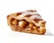 Delectable ideal piece of cooked apple pie isolated on a white background created by Generative AI
