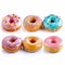 Delectable and Irresistible Donuts Isolated on White. Generative AI