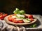 Delectable Italian Tricolore: Fresh Tomato, Mozzarella, and Basil Plate Extravaganza!