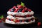 Delectable Pavlova cake berries. Generate Ai