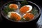 Delectable Salmon eggs food slice. Generate Ai
