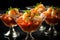 Delectable Shrimp spicy appetizer cocktail. Generate Ai