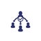 Delegate, task delegation icon on white