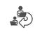 Delegate work icon. Teamwork share sign. Vector