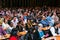 Delegates attending a conference in small convention centre