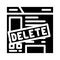 delete account glyph icon vector illustration