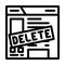 delete account line icon vector illustration