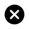 Delete button black glyph ui icon