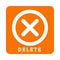 Delete button Vector icon