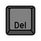 delete close color icon vector illustration