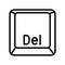 delete close line icon vector illustration
