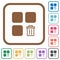Delete component simple icons