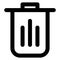 Delete, dustbin bold outline vector icon you can easily modify