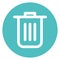 Delete, dustbin bold outline vector icon you can easily modify