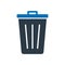 Delete, dustbin Vector icon which can easily modify