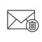 Delete email linear icon