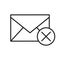 Delete email linear icon