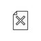 Delete file document line icon