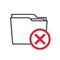 Delete file folder concept