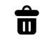 Delete icon. File trash button