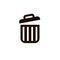 Delete icon, vector trash can garbage bin sign isolated on white, flat design for web, website. Eco bio concept.