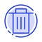 Delete, Interface, Trash, User Blue Dotted Line Line Icon