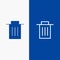 Delete, Interface, Trash, User Line and Glyph Solid icon Blue banner Line and Glyph Solid icon Blue banner