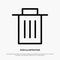 Delete, Interface, Trash, User Line Icon Vector