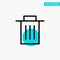 Delete, Interface, Trash, User turquoise highlight circle point Vector icon