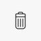Delete line icon design. Garbage mark vector illustration.