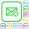 Delete mail vivid colored flat icons icons