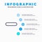 Delete, Less, Minus, Remove Line icon with 5 steps presentation infographics Background