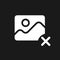 Delete photo dark mode glyph ui icon