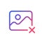 Delete photo pixel perfect gradient linear ui icon