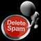 Delete Spam Button Showing Removing Unwanted Junk Email