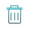 Delete trash can mobile icon communications gradient line