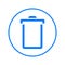 Delete, trash can, recycling bin circular line icon. Round colorful sign. Flat style vector symbol.