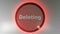 Deleting red circle sign with cursor - 3D rendering video clip