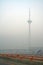 Delhi Fog mornings on towering skyscraper building