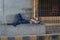 DELHI, INDIA-AUGUST 29: Hindu sleeping on the street on August 2
